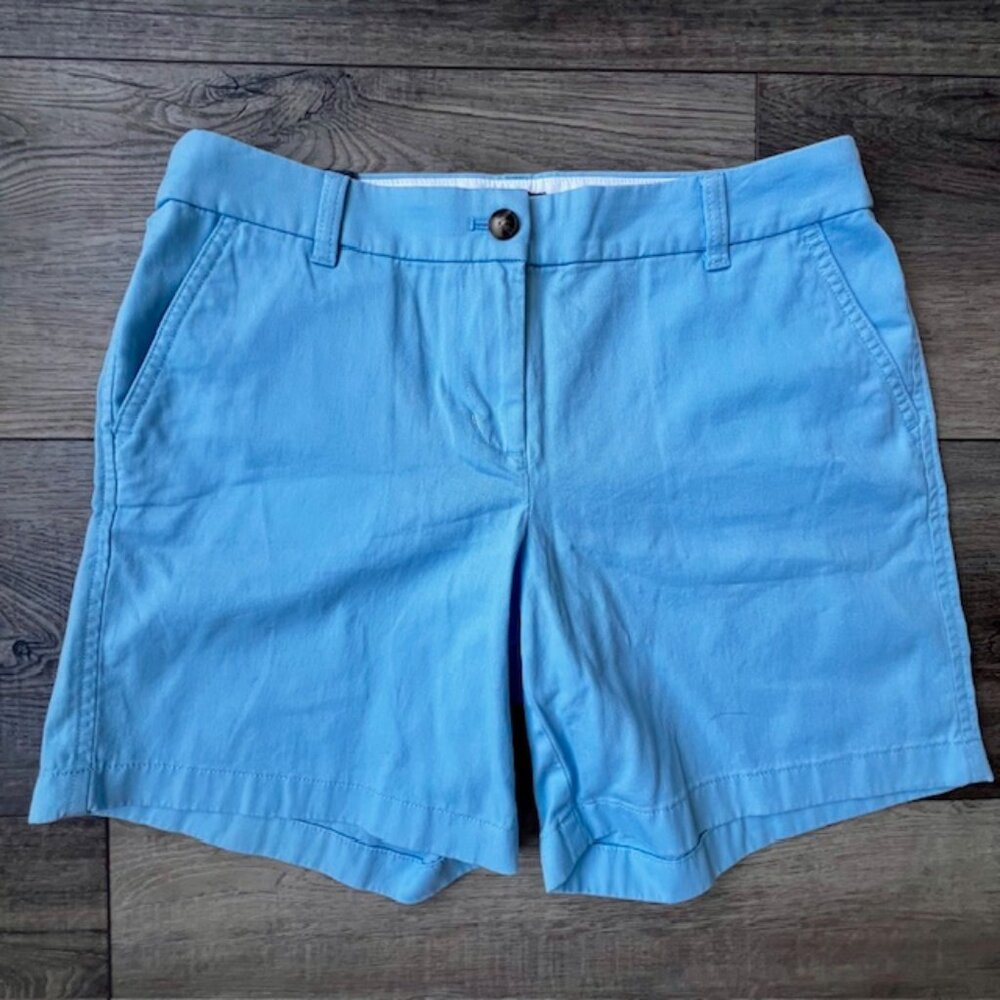 J Crew NEW Baby Blue Chino Shorts Womens Pockets Comfortable Cotton 7" Inseam